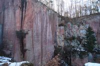 Blick in den Steinbruch am Rochlitzer Berg